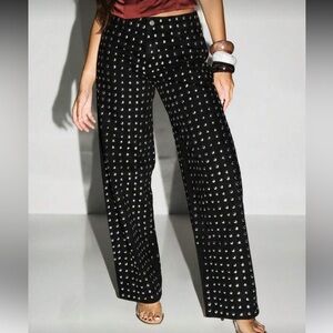 Silver Studded black jeans sz 2